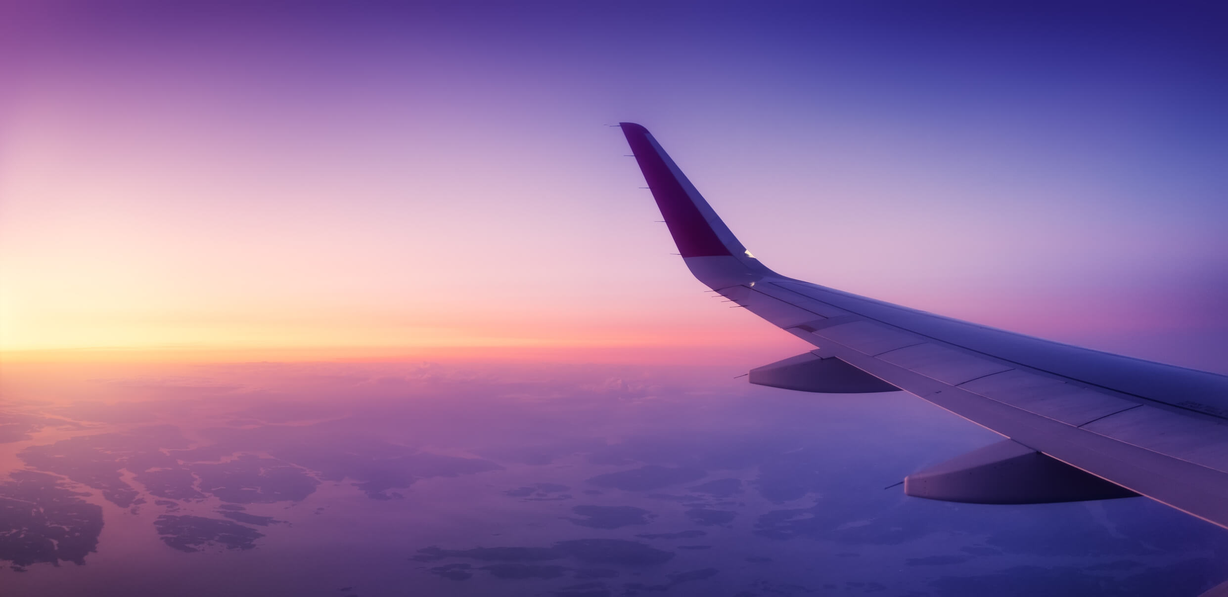 Aircraft wind on the sunrise sky background.