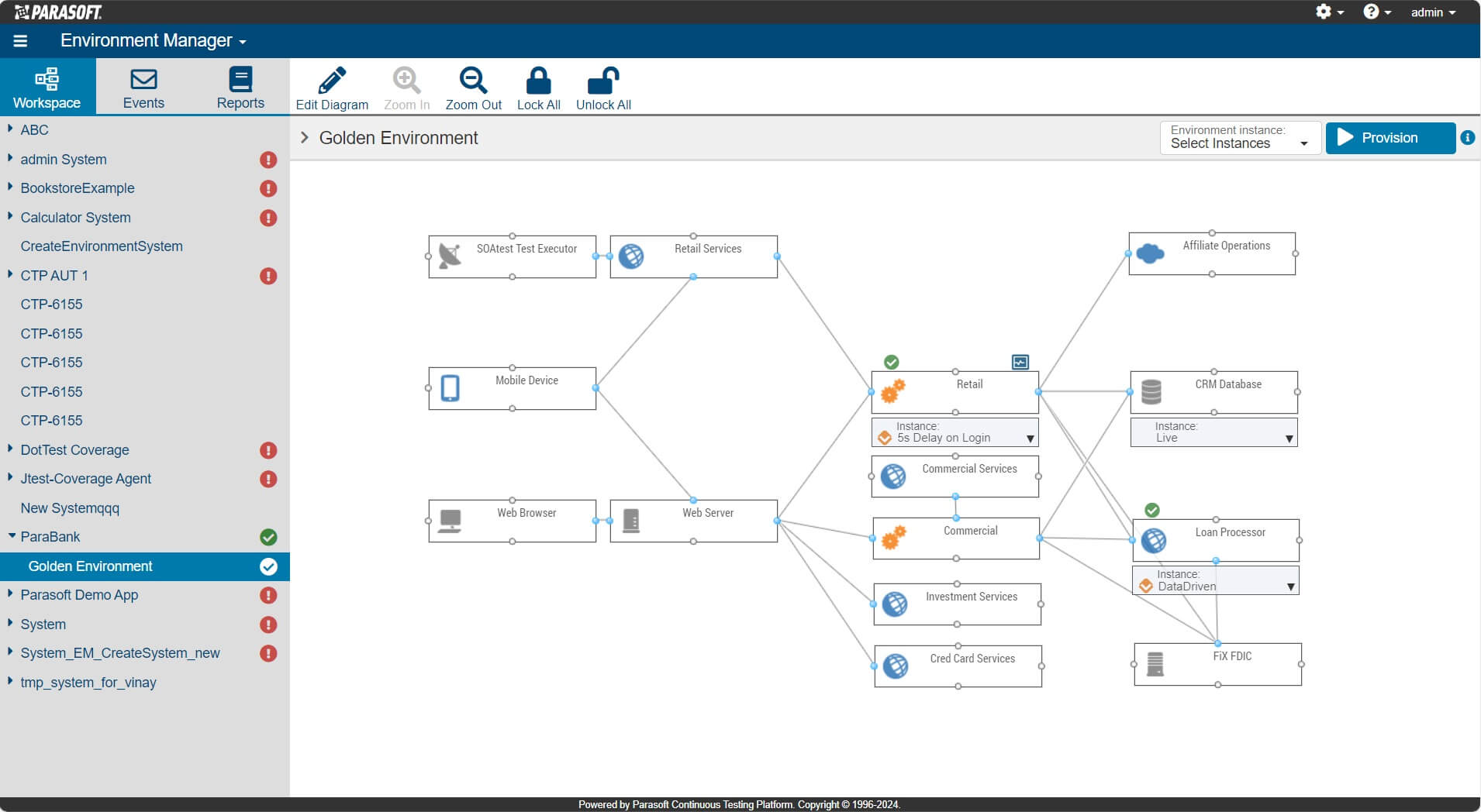 Screenshot of the Virtualize Environment Manager