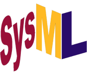 Logo for systems modeling language: SysML