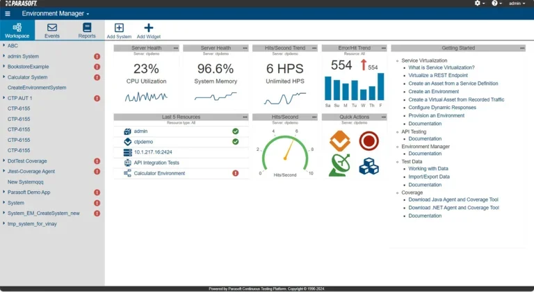 Screenshot of CTP Environment Manager Utilization Dashboard