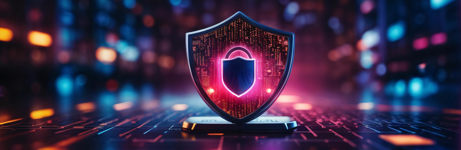 Image of a shield with a lock emblem